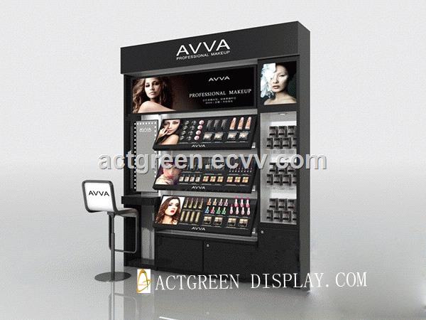 Wooden Cosmetic Counter Make Up Display Cabinet MDF Wall Cabinet