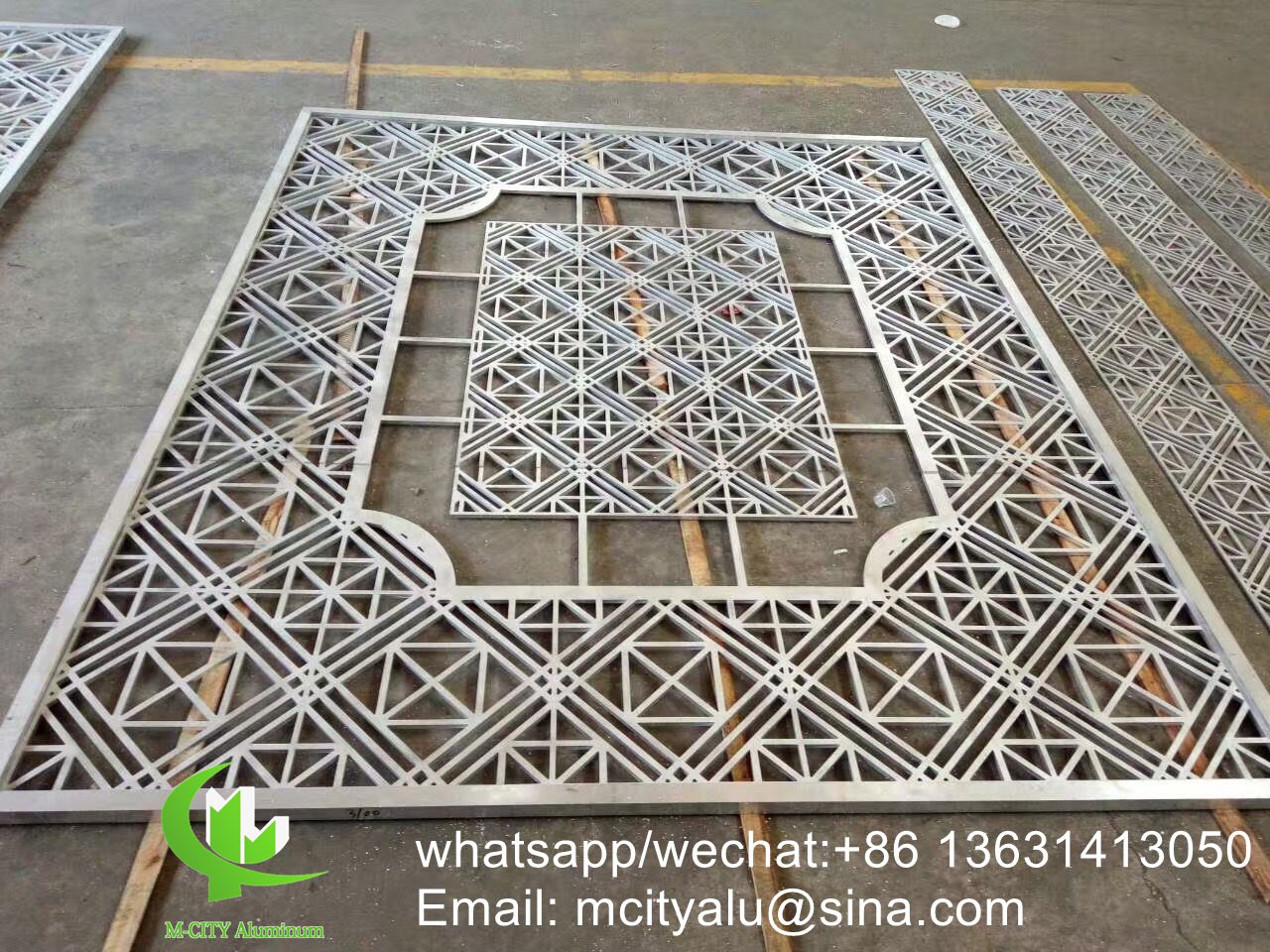 Aluminum laser cutting screen panel