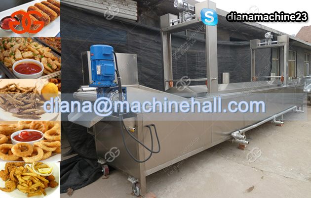 Continuous Peanut Fryer MachinePork Rinds Frying Machine for Sale