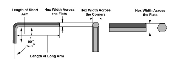 Long Arm Ball End Hex Key Wrench Set