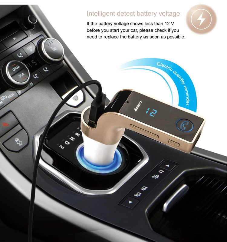 Factory Price ABS Black V30 5V 21A USB Car FM Transmitter G7 Bluetooth MP3 Player Factory Price ABS Black V30 5V 21A USB Car FM Transmitter G7 Bluetooth MP3 Player