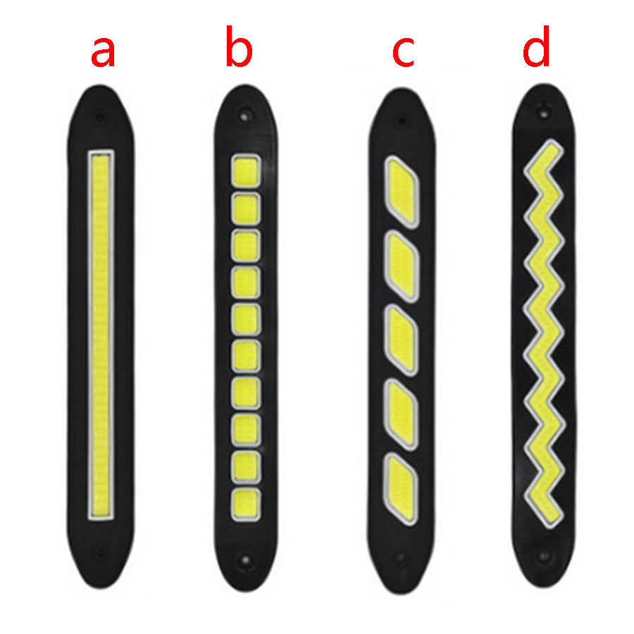 Car Styling 2pcs Daytime Running Lights Waterproof COB Day Time Working Lights Flexible LED DRL Driving Lamp