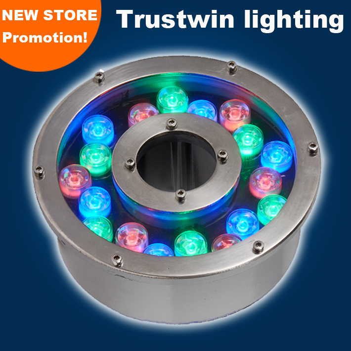 RGB green blue yellow 6W 9W 12W 18W fountain light LED 24V 12V waterproof underwater light LED fountain light