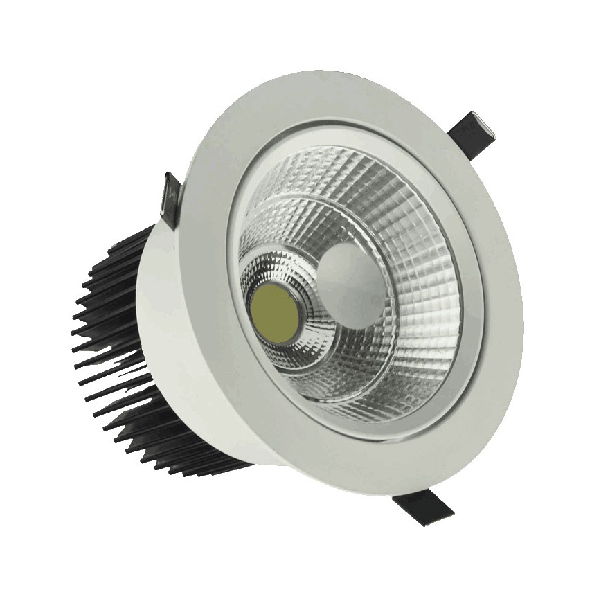Body Color : White and Black, Emitting Color : Cold White Downlight 10pcs Dimmable LED COB Downlight 5W 7W 9W 12W 15W 20W 30W 40W Recessed Ceiling Lamp AC110V 220V Downlight Spot Light Home Decor 