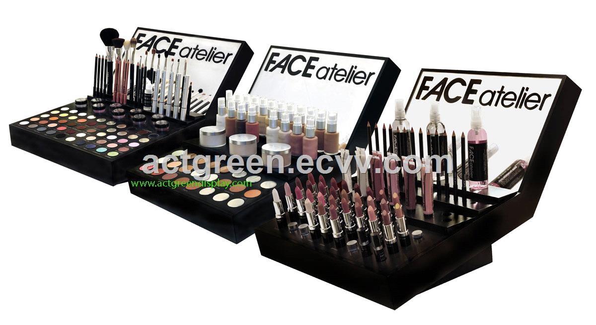 Cosmetic Countertop Acrylic Display Popular Cosmetic Display Design with Lightbox