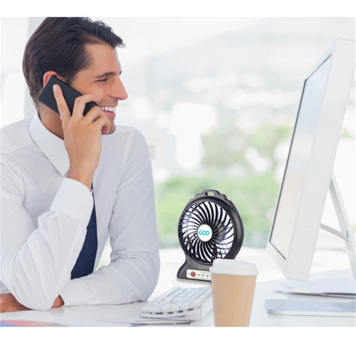 2017 new model portable rechargeable fan with LED light portable USB fan on sale