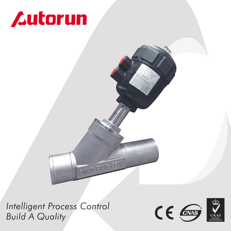 WELDING ENDS PNEUMATIC ACTUATED ANGLE SEAT VALVE