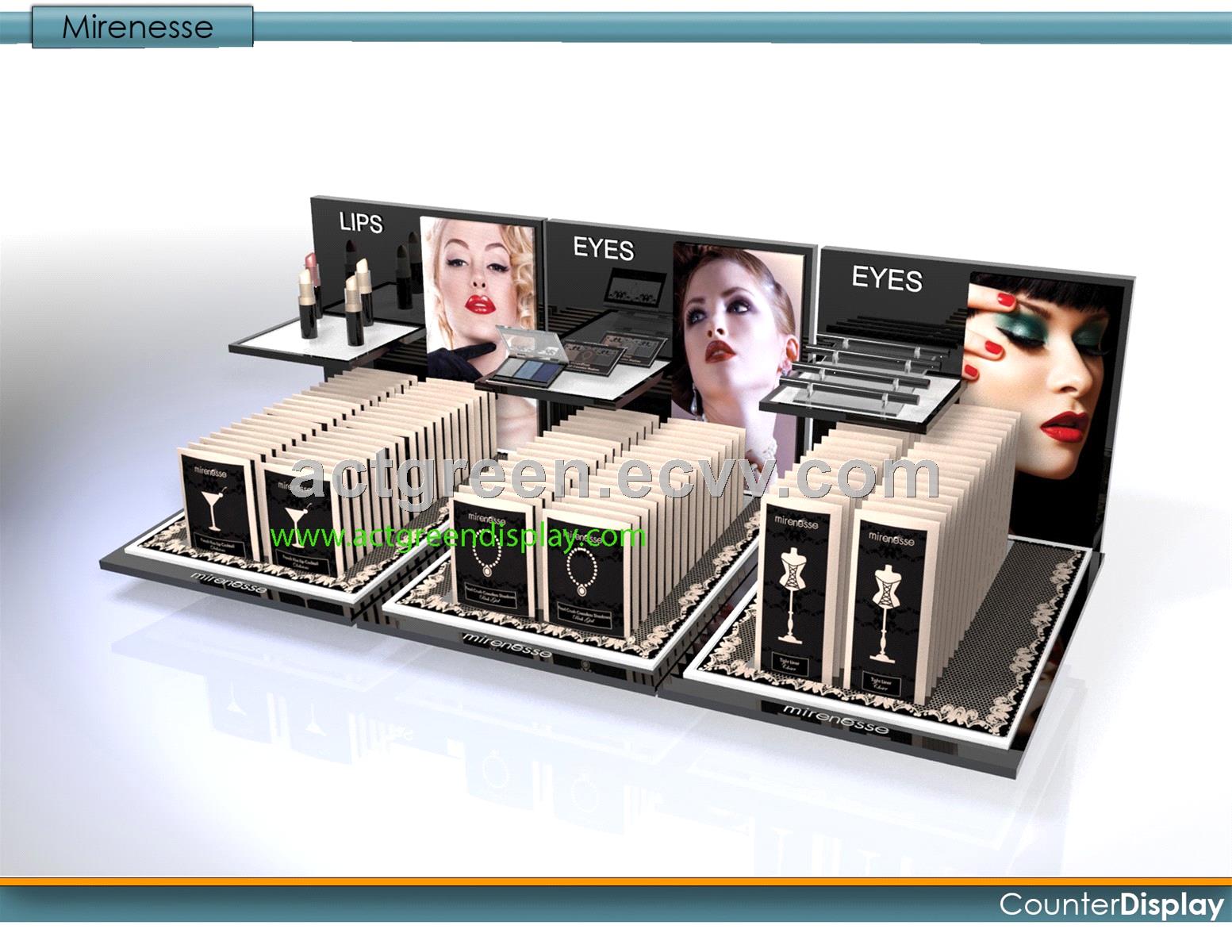 Acrylic cosmetic displays customized design countertop display