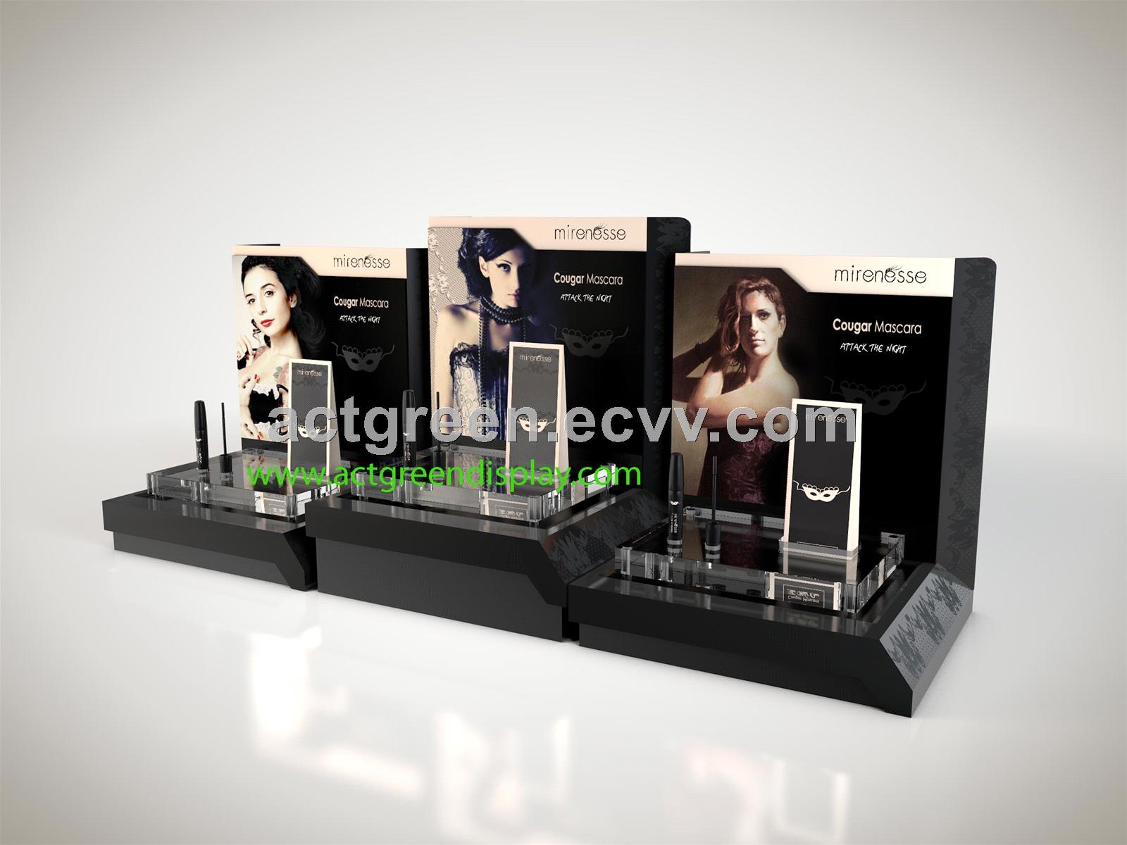 Cosmetic Countertop Acrylic Display Popular Cosmetic Display Design With LED