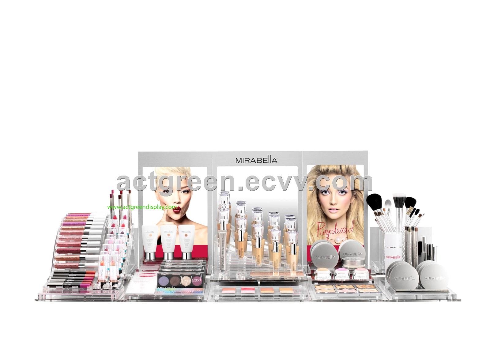 Stainless Steel Display Racks for Cosmetic Skincare Makeup Display Stand