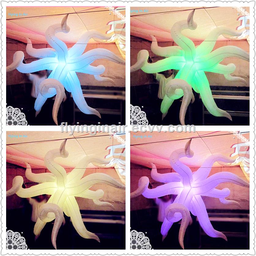 Multicolor Inflatable LED Star for Bar and Wedding Decoration