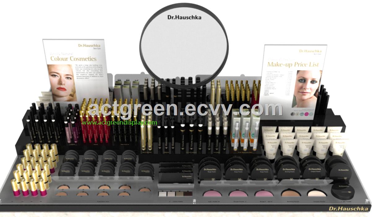 Cosmetics Pop Acrylic Store Display Stand Make Up Retail Pmma