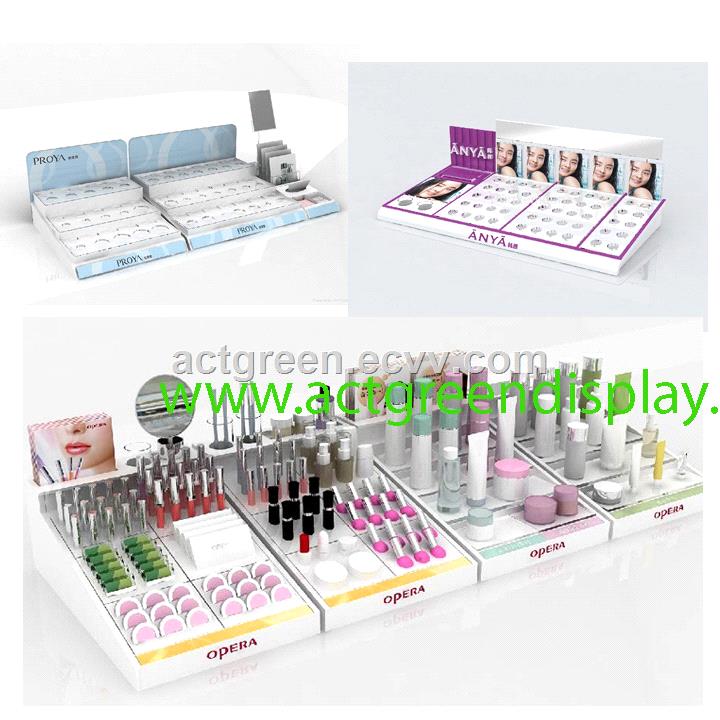 Customized acrylic cosmetic display rack