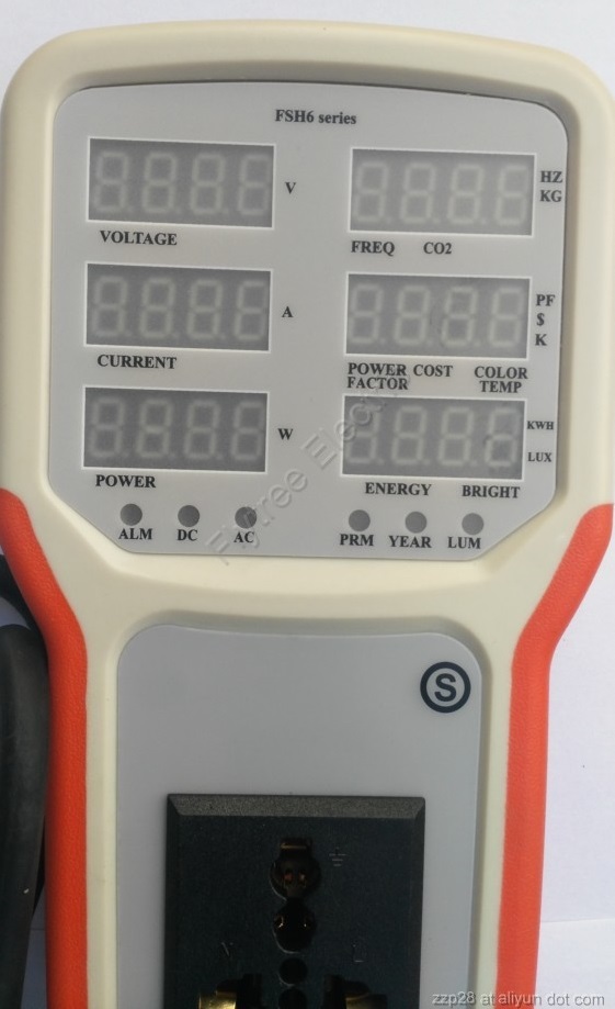 handheld Portable power meter analyzer with illumination