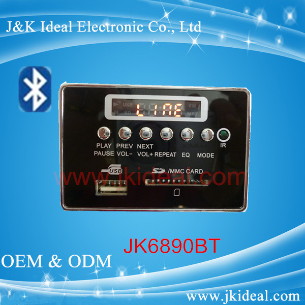 JK6826BT 12V Bluetooth player USB FM embedded mp3 module
