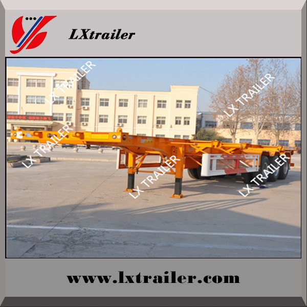 China factory selling 3 axles container skeleton semi trailers