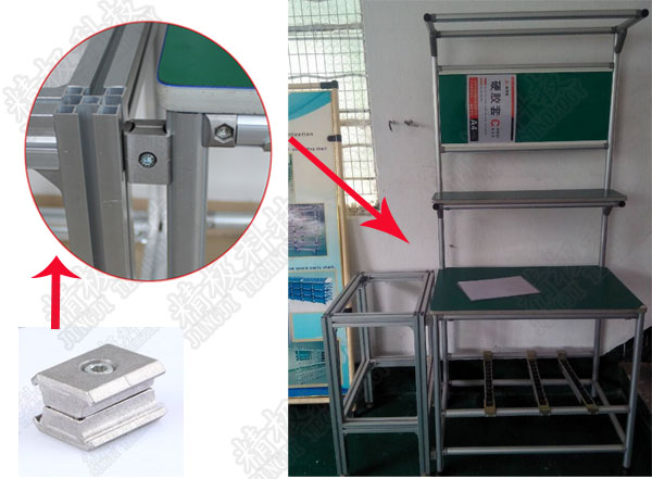 Aluminum Alloy Parallel Pipe Fitting For Working table Surface Oxidation AL6