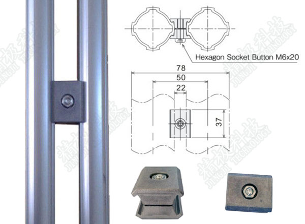 Aluminum Alloy Parallel Pipe Fitting For Working table Surface Oxidation AL6