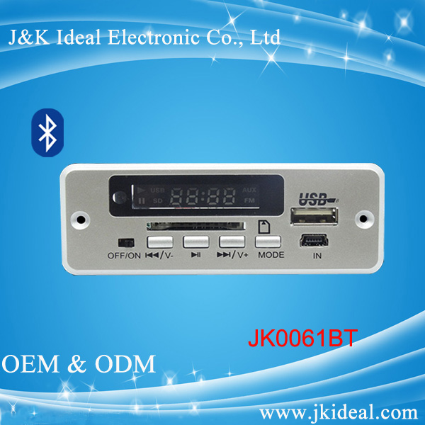 JK6826BT 12V Bluetooth player USB FM embedded mp3 module
