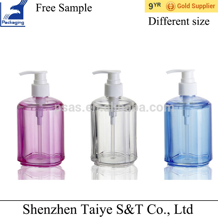 Different special shape exquisite acrylic lotion bottle with metal pump