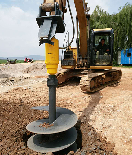 Excavator Backhoe attachment hydraulic earth auger drillbuy screw auger drillhole digging machine