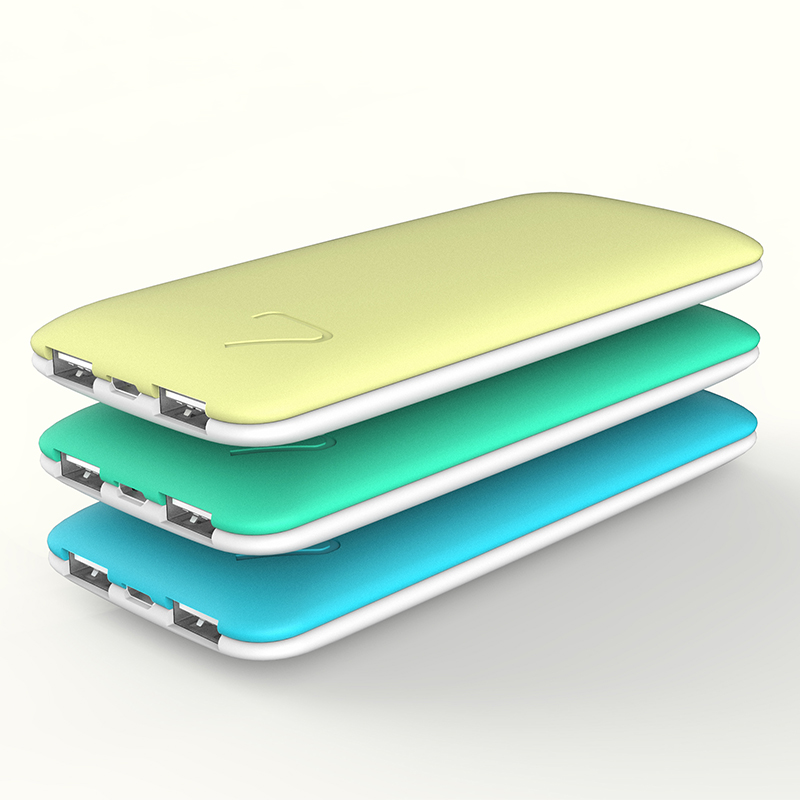 Hottest dual usb macaron super 7000mAh Lipolymer slim powerbank