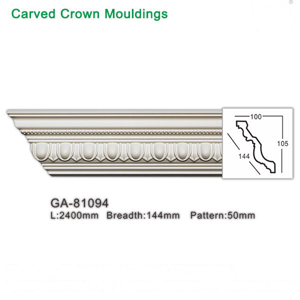Decorative Polyurethane Large Egg Arrow Cornice Moulding For