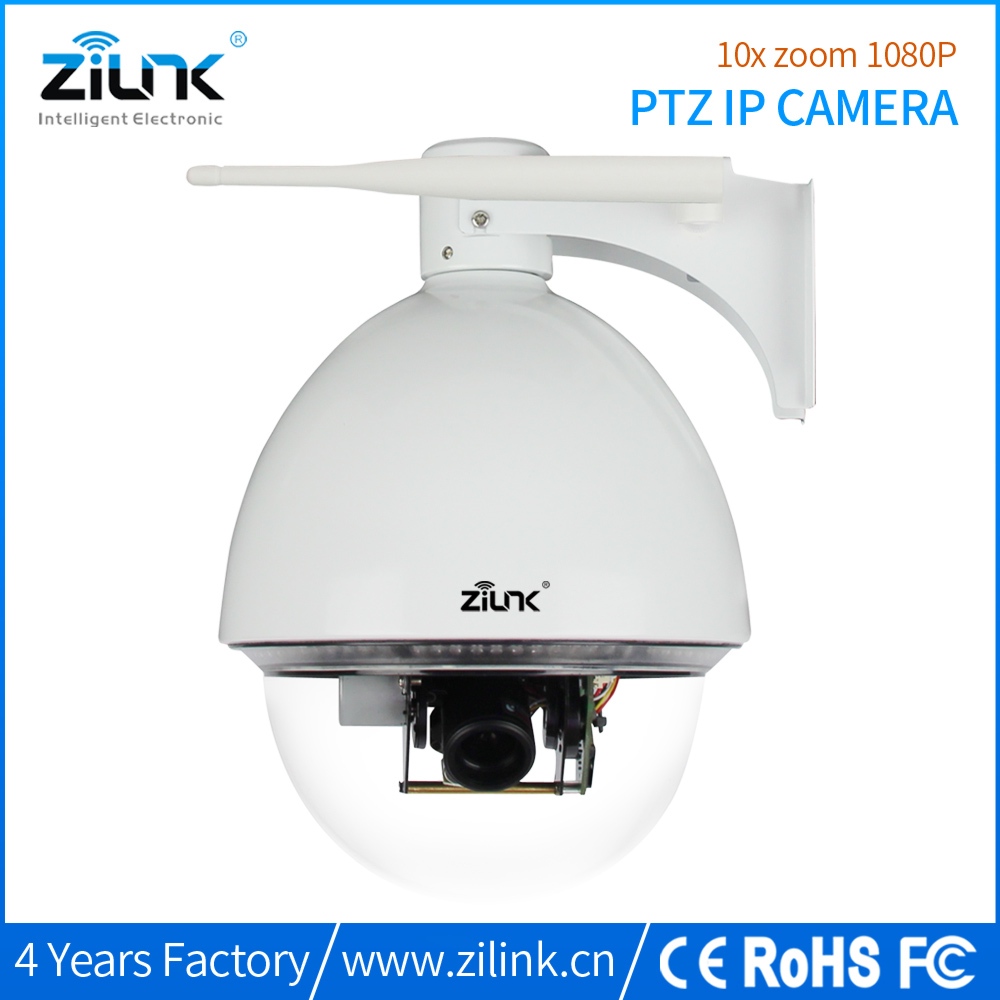 ZILINK Wifi WirelessWired HD 1080P 2 Megapixel 10X Optical Zoom Outdoor PanTilt IP Network Camera IP66 Waterproof
