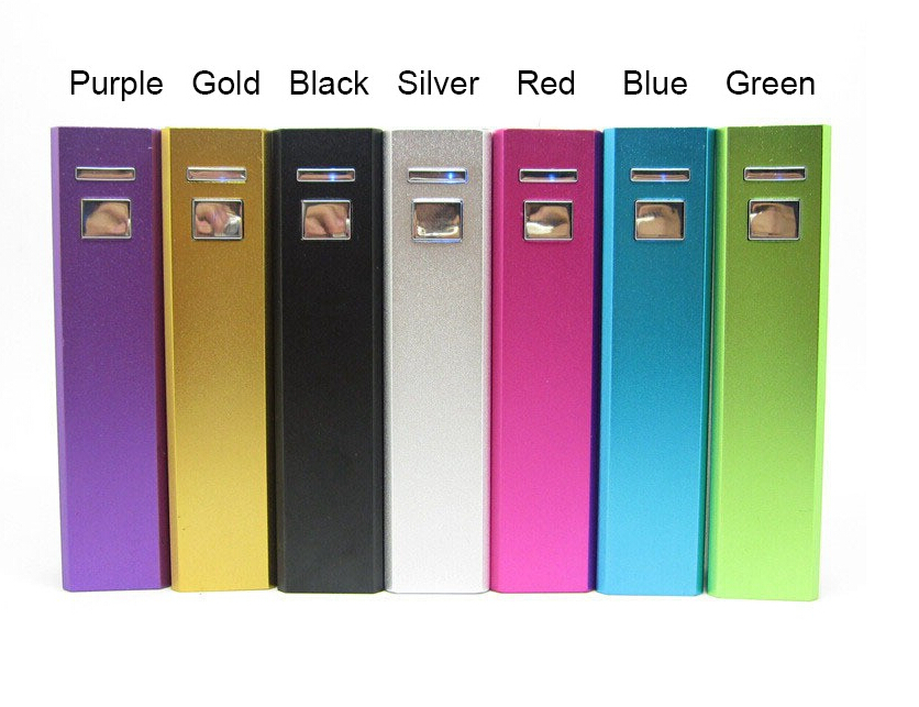 2500mah Smallest Metal Housing Power Bank External Power Tube for Digital Products 2500mah