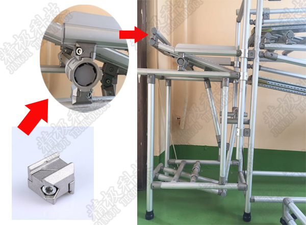 Crossing Type Pipe Connector Diacast Aluminum Alloy Pipe Joint For Industry AL8