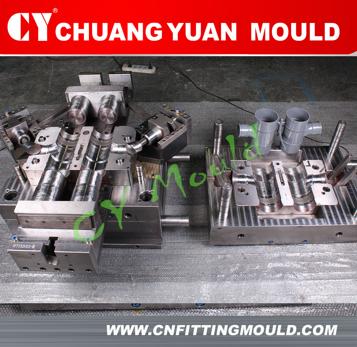 Mould for PVC Swept Tee