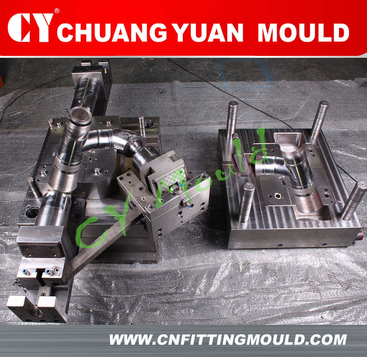 Mould for PVC Swept Tee