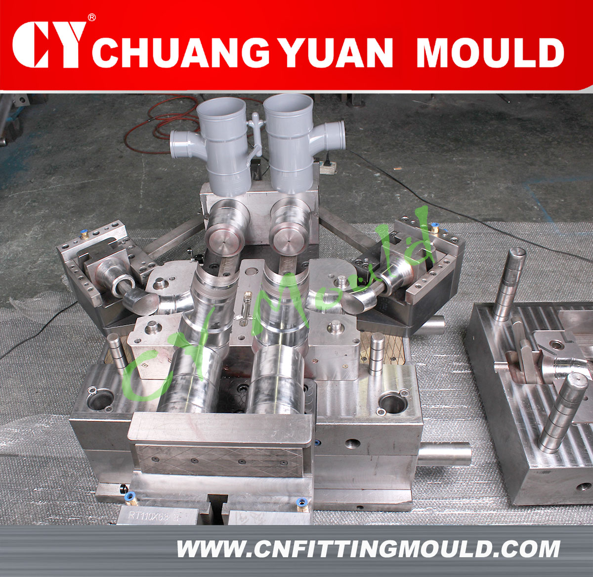 Mould for PVC Swept Tee