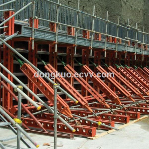 Steel waler in shoring scaffolding system