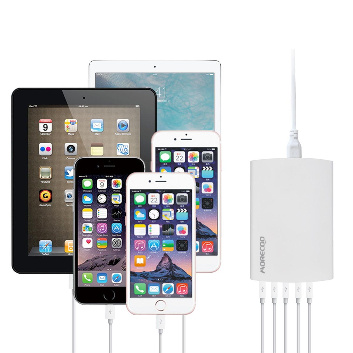 good quality custom made multiple 6 port USB charger on sale