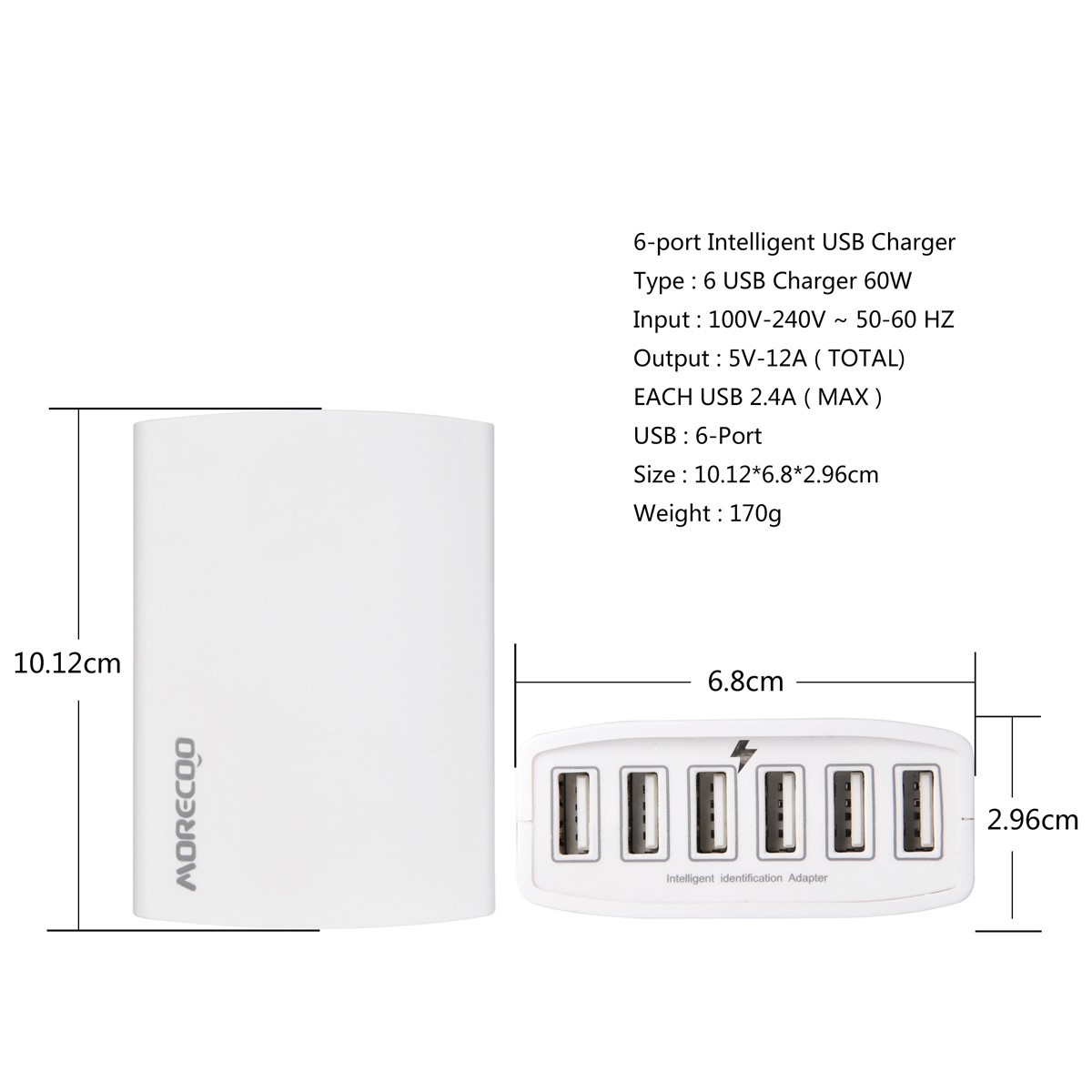 good quality custom made multiple 6 port USB charger on sale