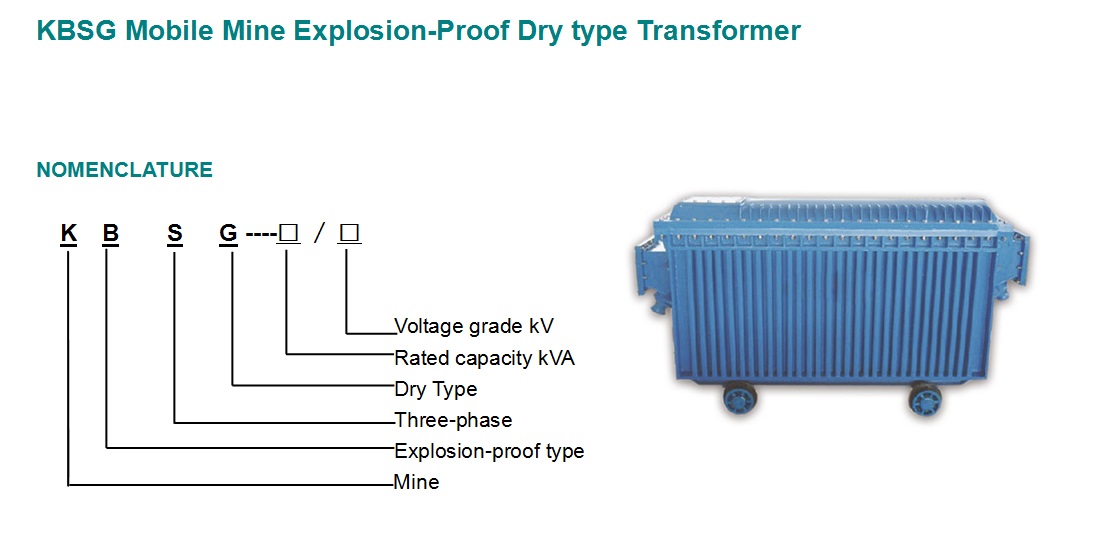 Kbsg Mobile Mine ExplosionProof Dry Type Transformer