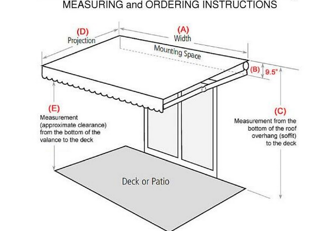 Half Cassette Awning for Patio or Balcany
