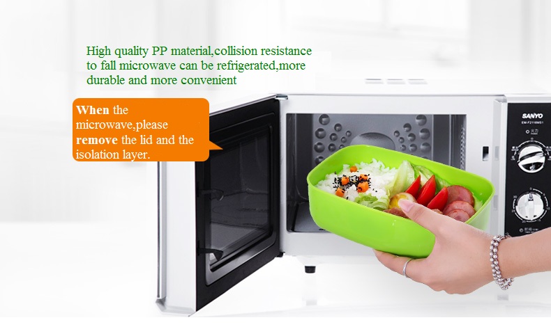 High Quality Bento Lunch Box Set with Insulated Thermal Cooler Lunch Tote Bag Food Container Microwave Safe BPA Free