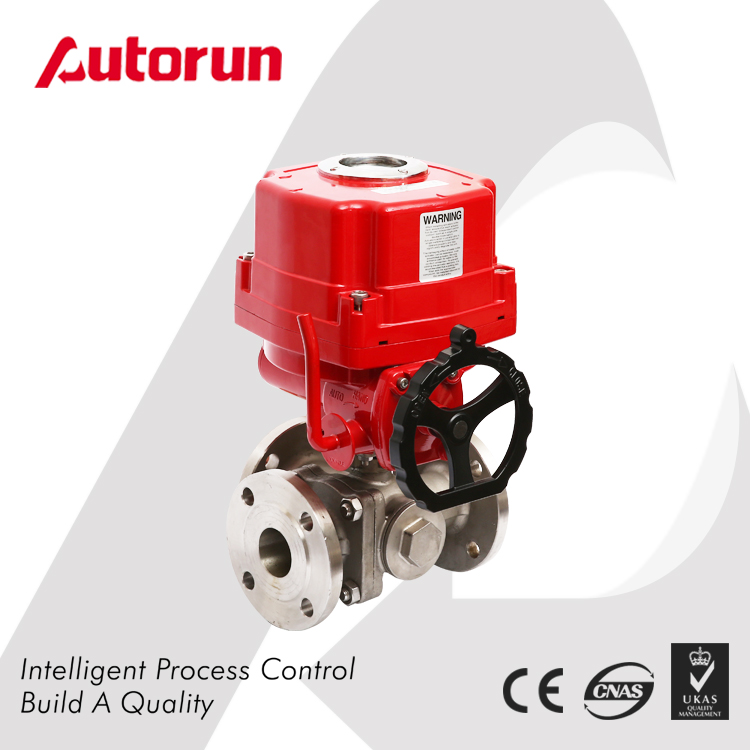 3WAY EX ELECTRIC FLANGED BALL VALVE