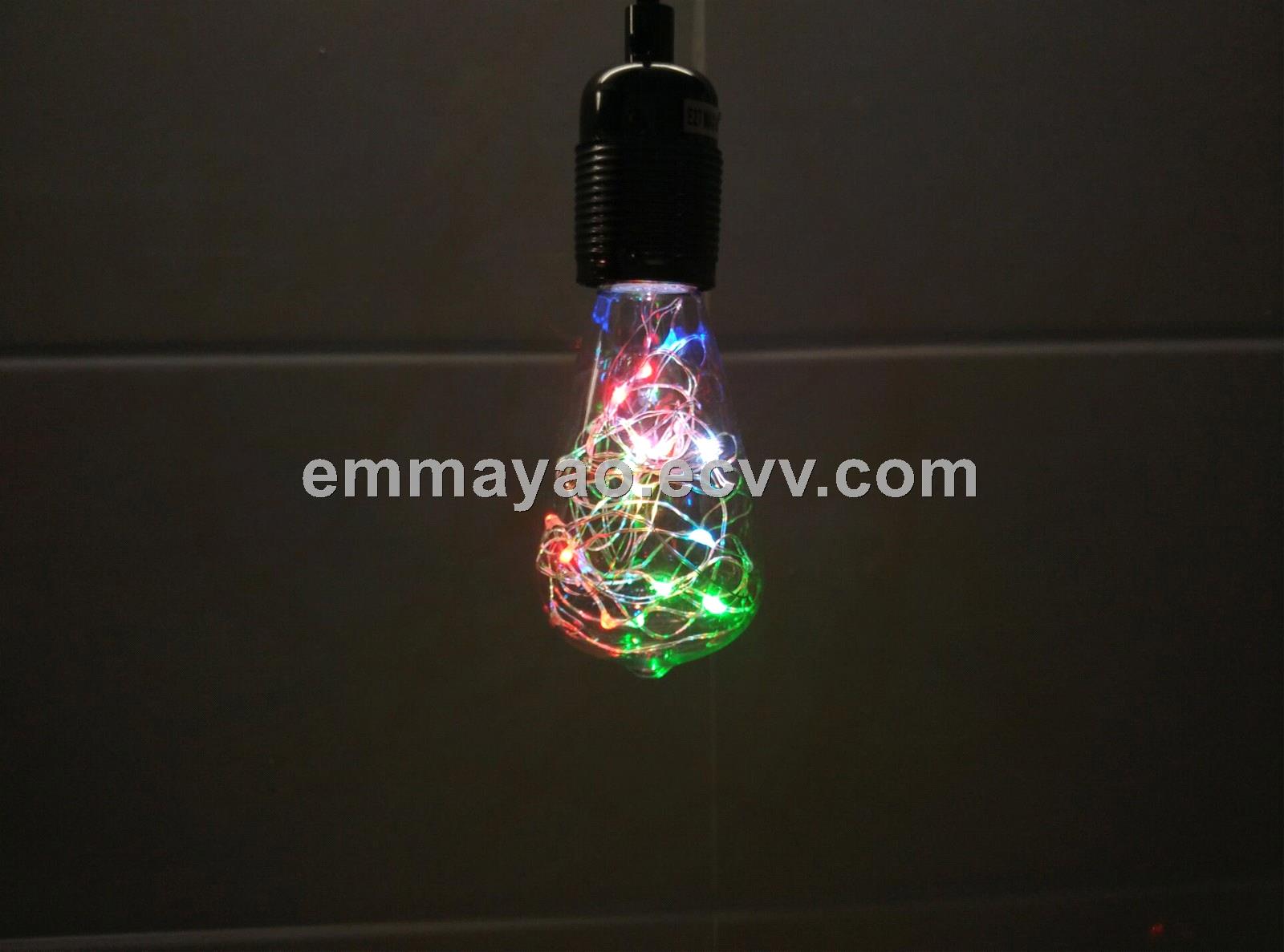 Copper led light bulb decorated led bulb Christmas led bulb