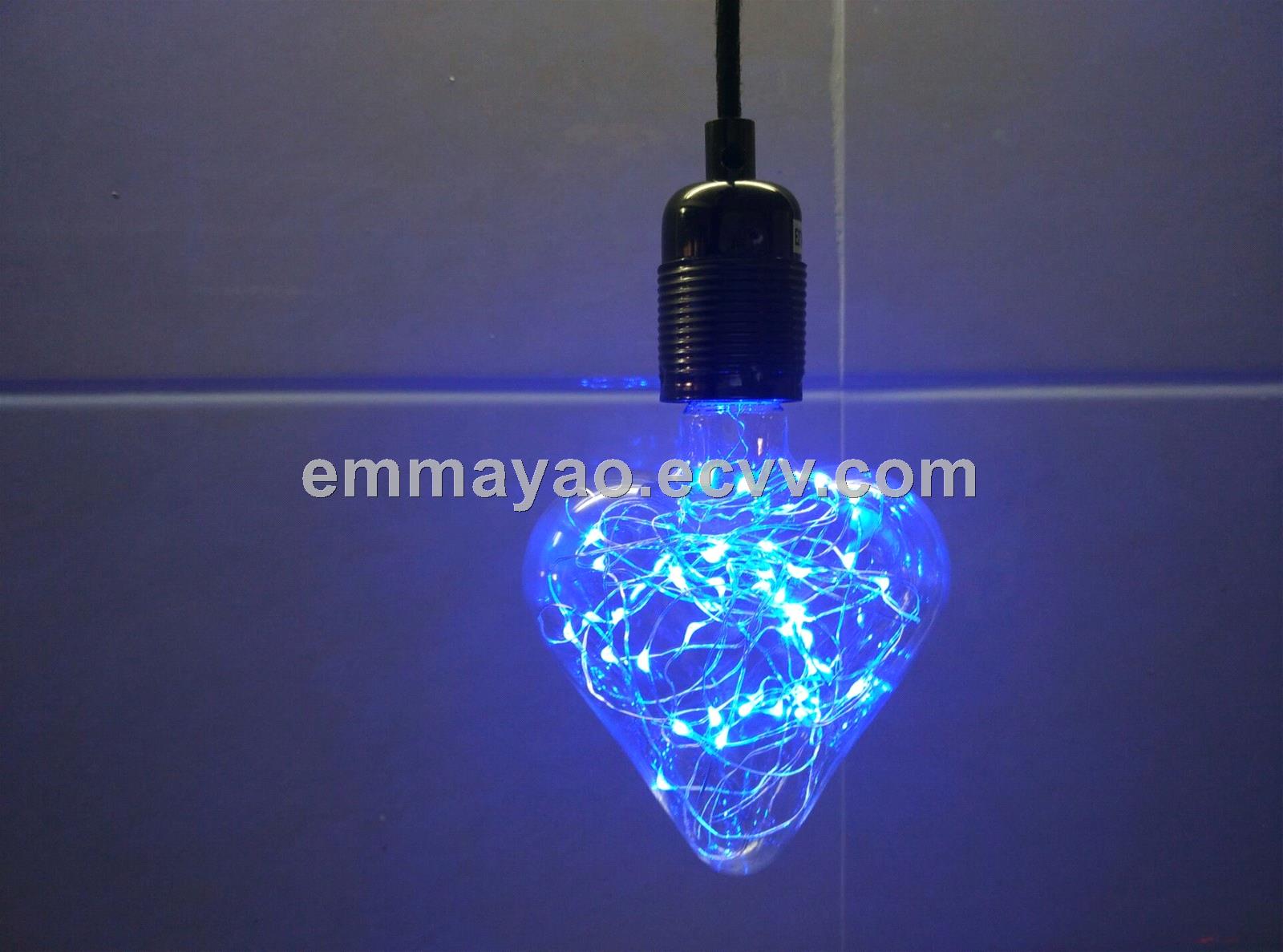 Copper led light bulb decorated led bulb Christmas led bulb