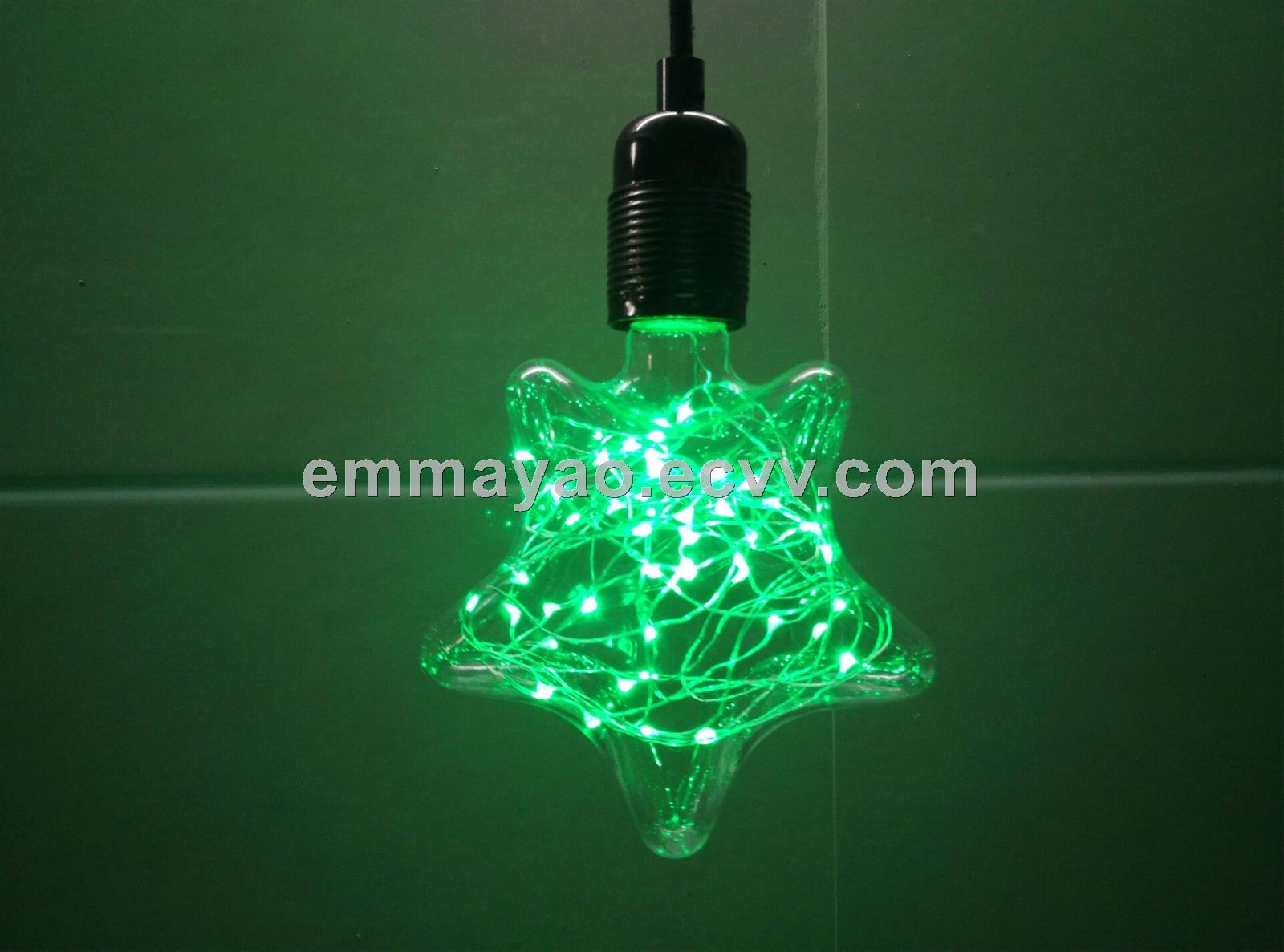 Copper led light bulb decorated led bulb Christmas led bulb