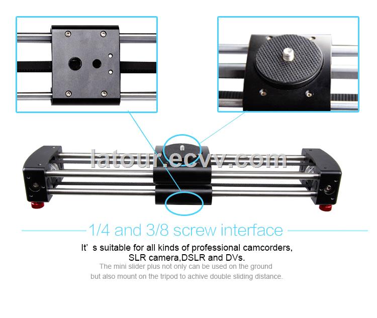 Portable camera slider adjustable double distance plus video dolly slider