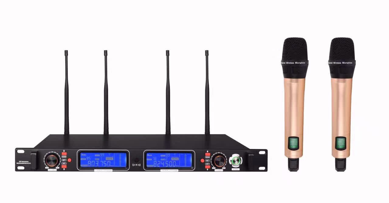 With a Aluminum Case Box for StageUHF Wireless Microphone TD1 Singlechannel receiver LCD display