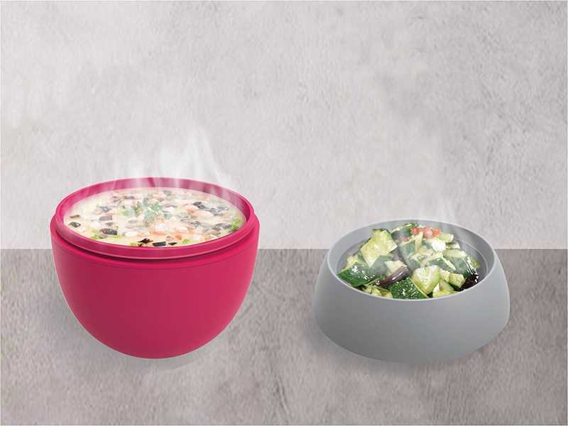 Thermal bowlinsulated lunch box with dividers