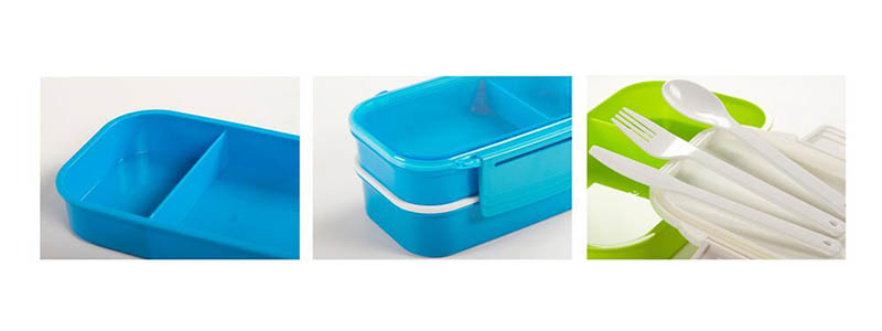 2Layer fashion latch buckle business bento box withn cultery