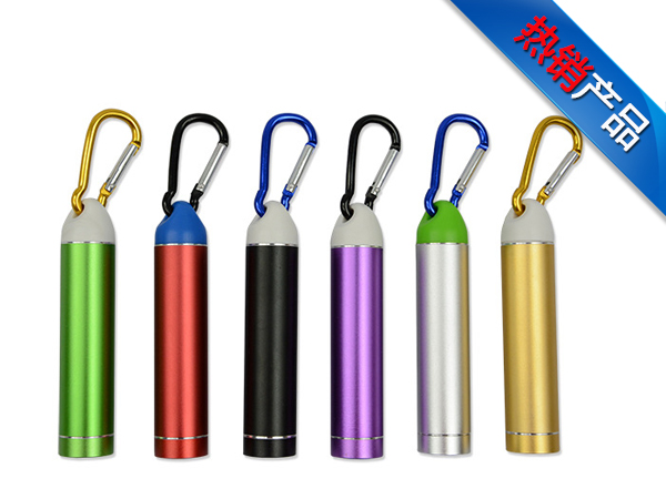 OEM promotional portable 2600mah mini USB power bank charger with carabiner