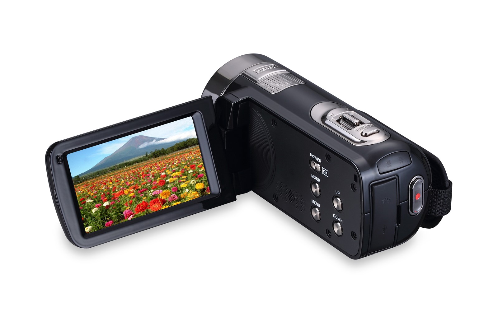 portable1080p HD video camera 301STR with touch screen and IR night vision