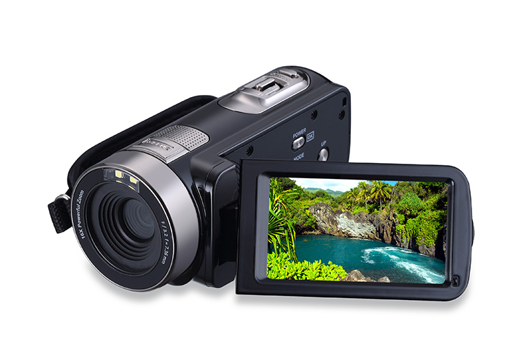 portable1080p HD video camera 301STR with touch screen and IR night vision